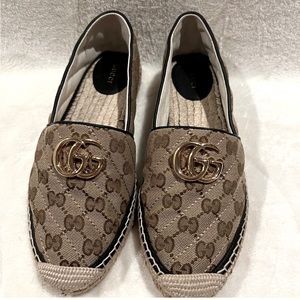 WOMEN'S GG MATELASSÉ CANVAS ESPADRILLE